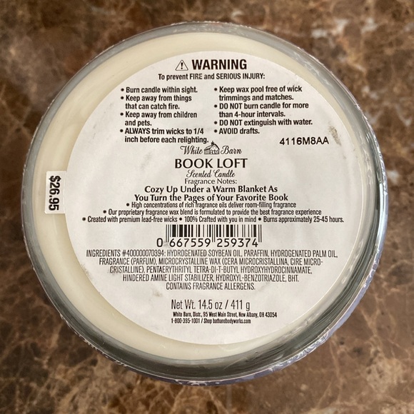 “BOOK LOFT” fragrance by BBW/WB collection, 3-wick candle🕯️NWTag on base - Picture 4 of 5